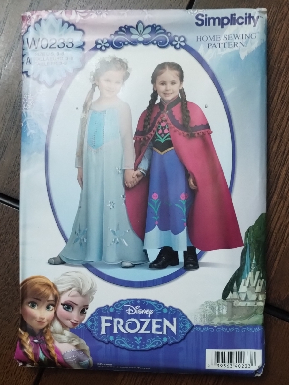 Disney Frozen Anna And Elsa Costume Sewing Pattern-  Child 3-8